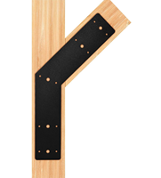 Plaque d'acier de structure de 3mm enduite de poudre de support d'angle de 135 degrés pour pergola, treillis et cadre comme plaque de jonction, plaque de réparation