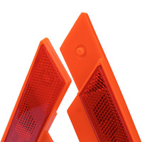 Lot de 3 triangles d'avertissement approuvés par le DOT, identiques à la FMVSS des États-Unis 571 125, kit triangulaire d'avertissement réfléchissant pour la sécurité routière.