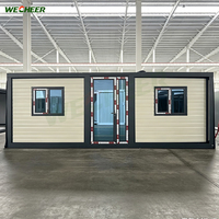 Maisons préfabriquées portables et pliables de 20 pieds sur mesure en gros, maisons conteneurs extensibles pour bâtiments éducatifs temporaires