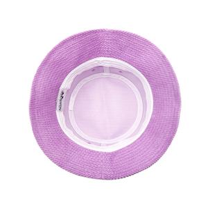Stock de haute qualité chapeaux seau en velours côtelé violet vente en gros casquette seau Patch tissé pour les femmes - Product Image 6