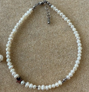 Nouveau collier de perles d'eau douce collier de perles en acier inoxydable pour femmes collier de perles étoile 18k or bijoux cadeau de fête - Product Image 5