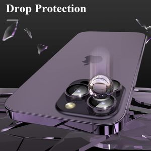 Pour iPhone 14 Pro Max Ring Protecteur d'<span class=keywords><strong>objectif</strong></span> de caméra avec outils de suppression Texture CD Résistance aux chocs - Product Image 4