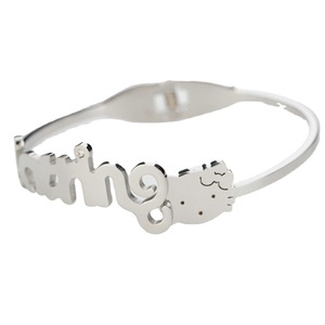 Bracelet Hello Kitty en acier doré rose, ouvrable, design chat de dessin animé, bijoux pour femmes, cadeau - Product Image 5