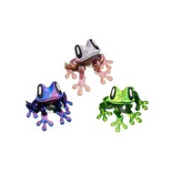 Ornement de bureau, figurine, modèle animal, objet artisanal, articulé, imprimé en 3D, grenouille magnétique