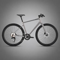 Sepeda Gravel Kota Hardtail Ringan 10.1KG dari Paduan Aluminium dengan Rem Cakram Hidrolik, Ban 700c, dan 18-Speed