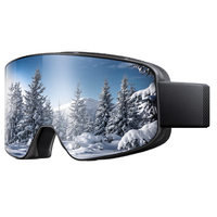 Masque de ski Lamicall 3X anti-buée en TPU - Protection UV 100% Taille unique Modèle HX-043 OTG Cadeaux pour le ski et le snowboard Hommes