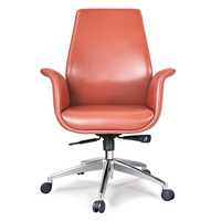Mobilier de bureau fauteuil en cuir marron chaise exécutive