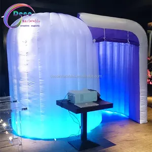 Spirale gonflable cabine cabine de photo portative avec la lumière menée
