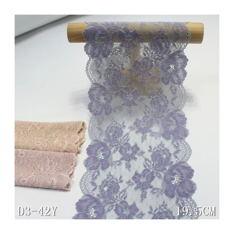19cm bicolor elastic lace trim decorative lace band ribbon for dress underwear panties