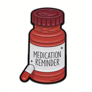 Broches en forme de flacon de médicament, personnalisées, « Prenez vos médicaments », épingles en émail métallique, badges amusants de dessin animé, accessoires pour sacs et vêtements - Product Image 1