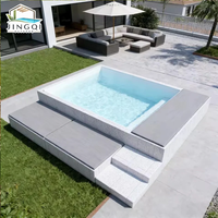 Terrasse de maison en fibre de verre personnalisée, hôtel préfabriqué, salon pour les clients, oasis de week-end, relaxation, piscine hors sol