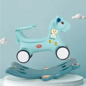 批发定制优质特殊设计充气玩具动物塑料摇马玩具