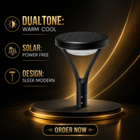 Lanterne de jardin LED avec batterie LiFePO4 de qualité supérieure, panneau monocristallin pour aménagements extérieurs