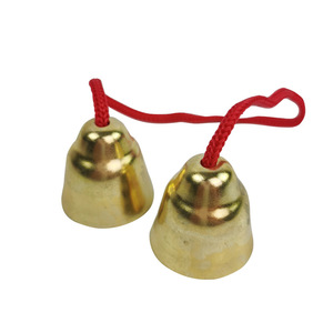 Campanas para niños chapadas en latón con cordón rojo, instrumento musical para niños de 2 a 4 años - Product Image 4