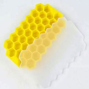 Molde de Silicona de Grado Alimenticio Ecológico de Alta Calidad para Cubitos de Hielo, 37 Cavidades, Diseño de Panal de Abeja, Bandeja para Cubitos de Hielo Hexagonales, Libre de BPA, LFGB - Product Image 2