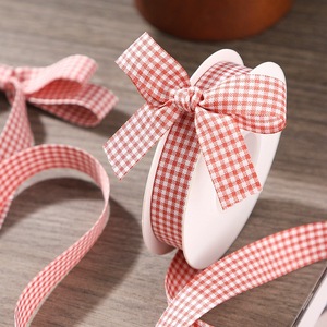 <b>Wired</b> Edge Checkered <b>Ribbon</b> Sturdy Lattice <b>Ribbon</b> For Wreath Making Chair Sash Wedding Decor - Product Image 5