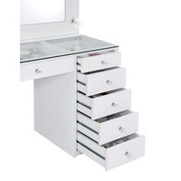 Meubles de maison en bois coiffeuse design de maquillage miroir avec tiroir ensemble meubles modernes blancs mesa