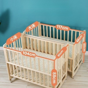 Tempat tidur anak kayu padat sisi tunggal Modern dengan desain lentur pagar pembatas untuk anak laki-laki dan perempuan untuk bayi - Product Image 2