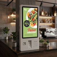 Kios Pembayaran Pemesanan Mandiri Layar LCD Restoran Otomatis Dalam Ruangan dengan Printer, Pemindai NFC, dan Layar Sentuh PCAP 32 Inci untuk Toko Retail
