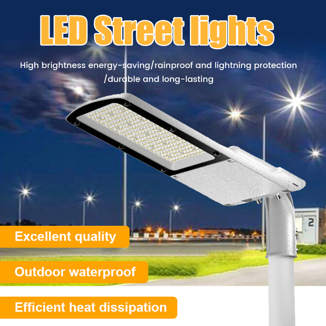Outdoor Waterproof IP66 LED Street Light 300W 200W 150W for Street and Road Modern Aluminum Street Light Pole Lighting