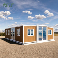 Maison modulaire mobile imperméable de 40/2/30 pieds, 2, 3, 4 ou 5 chambres, préfabriquée, extensible, en conteneur, installation rapide, mini-maison