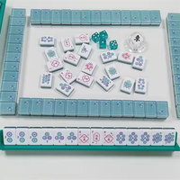 Tuiles de Mahjong Américain à Paillettes Papillon 160 Pièces en Acrylique – Ensemble de Jeu Portable de Luxe – MOQ 1 Ensemble – Divertissement