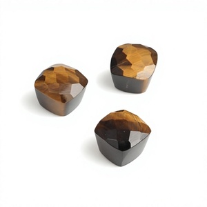 High Quality 12mm Genuine Tiger Eye Quartz Cushion Football Cut Pear Natural Loose Gemstone Jewelry Making Direct Manufacturer - Product Image 1