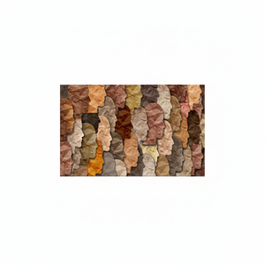Multicolor People Faces Canvas Art: Diversity Silhouette Print,<b>WRAPPED</b> CANVAS - Product Image 2