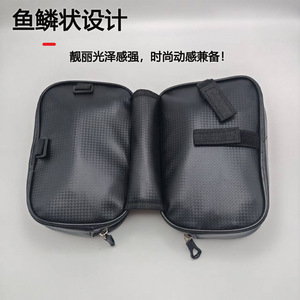 Bolsa impermeable para cuadro delantero de bicicleta, forro de poliéster sólido negro, bolsa para manillar de gran capacidad para bicicleta de montaña y carretera - Product Image 2