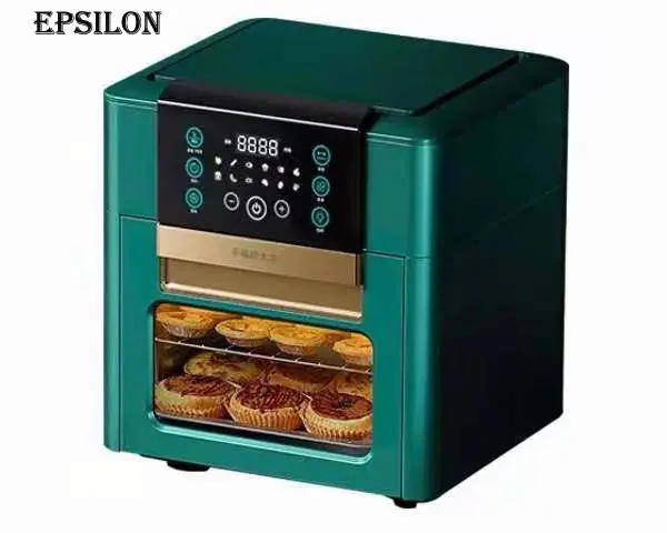 Epsilon fritadeira elétrica 12l, sem óleo de aço inoxidável, toaster, máquina para forno, pressão a vapor, fritadeira a ar profunda, elétrica