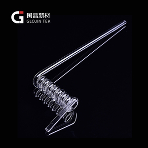 Rõ ràng xoắn ốc ống thủy tinh thạch anh hợp nhất silica ngưng cuộn dây Helix ống cho ngành công nghiệp hóa chất - Product Image 1