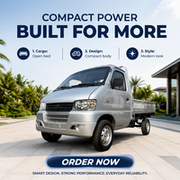 Camionnette compacte légère à plateau ouvert, aspect moderne pour la logistique urbaine et la livraison de petites marchandises