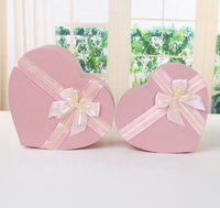 Boîtes cadeaux en gros en forme de cœur, bougie parfumée à la rose, parfum, rouge à lèvres, emballage avec nœud