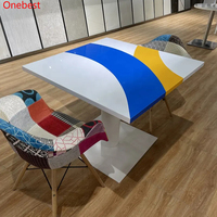 Oval geformte Kunststein Home Kantine Tische High End Design Haus möbel Esstisch