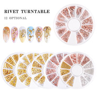 Misscheering 3d Ocean Nail Art Studs Gold Charms Summer Sea Metal Alloy Rivets Shell Starfish Hollow Star Nail Accessories
