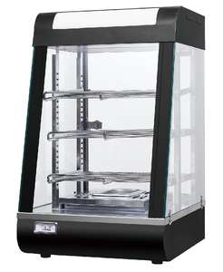 Vitrina Compacta para Exhibición de Alimentos con Calefacción de 1.0KW 220V 19Kg con Marco de Madera para Mostrador de Cafetería o Panadería - Product Image 1