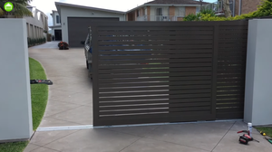 <span class=keywords><strong>Portail</strong></span> de jardin en aluminium à 2 <span class=keywords><strong>et</strong></span> 3 panneaux coulissants télescopiques - Product Image 5