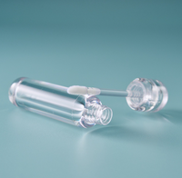 Flacons vides pour gloss à lèvres entièrement transparents, matériaux d'emballage cosmétique professionnels personnalisables pour le sérigraphie de rouge à lèvres