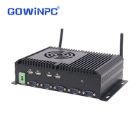 GOWINPC Mini PC Serveur Industriel Pare-feu de 4ème Génération Intel Core I3/i5/i7 4 Cœurs 2x DDR4 4G 2x pour Stockage SIM SSD/HDD
