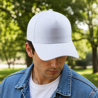 Casquette de baseball structurée 5 panneaux en sergé premium, style vintage sportif, respirante, séchage rapide, streetwear d'extérieur, 100% coton, logo personnalisé
