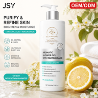 Gel Douche Éclaircissant et Hydratant à l'Acide Tartarique et Niacinamide, Nettoyage en Profondeur, 500 ml, Marque Blanche, OEM ODM, Soins de la Peau