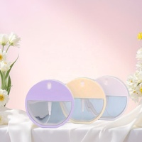 Pulvérisateur de parfum et de désinfectant pour les mains portable de haute qualité, transparent, luxueux, en plastique PET, cylindre de 45 ml, pompe