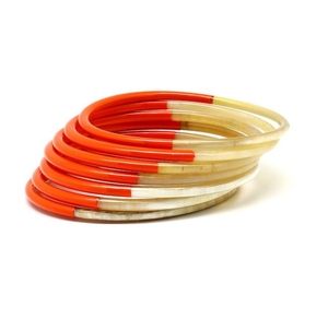 Minh Giang Craft Vietnam - Brazalete de Cuerno de Búfalo Natural Pulido, Hecho a Mano, Joyería Étnica Auténtica, Accesorios de Moda - Product Image 1