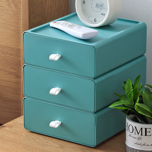Caja organizadora de cosméticos, caja de almacenamiento de escritorio, caja de almacenamiento de plástico de varias capas para dormitorio de estudiantes, oficina. - Product Image 2