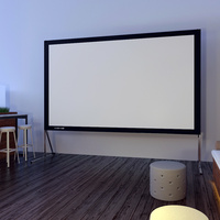 Écran de Projection Portable Professionnel 120 Pouces HD, Écran Avant/Arrière pour Films Intérieur/Extérieur Home Cinéma 16:9 4K