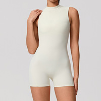 Nouvelle combinaison de sport une pièce sans manches, dos nu, avec coussinets amovibles, effet fessier galbé, pour le yoga et le tennis, pour femme