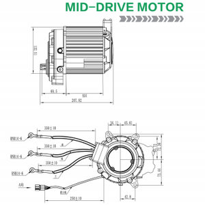 Mô tơ xe máy điện trực tiếp từ nhà máy, kiểu dây dẹt, mô tơ điện xe máy dẫn động giữa - Product Image 5