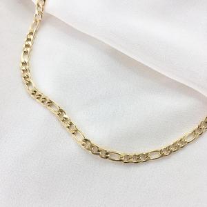สร้อยคอโซ่ Figaro 5มม. ชุบทองคลาสสิกผู้หญิง Choker - Product Image 3