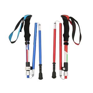 Bâtons <span class=keywords><strong>de</strong></span> Trekking Alpenstock portables en aluminium antichocs, bâton <span class=keywords><strong>de</strong></span> marche d'escalade en montagne, 5 sections, 7075 - Product Image 1