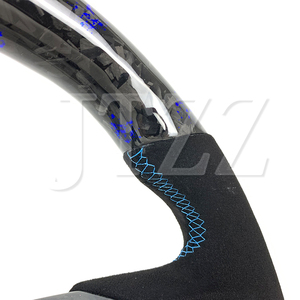 Volant Personnalisé en Cuir de Fibre de Carbone Forgé Bleu pour <span class=keywords><strong>Ford</strong></span> Mustang ST <span class=keywords><strong>RS</strong></span> 2008 2009 2010 2011 2012 2013 2014 2015 - Product Image 3